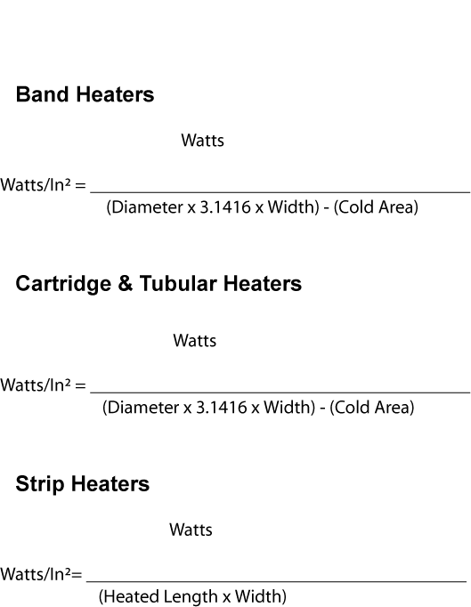 Watts Density Calculations